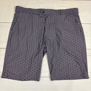 Greyson Chino Shorts Mens 38 Gray Bee Print Golf Performance Stretch 10in Inseam